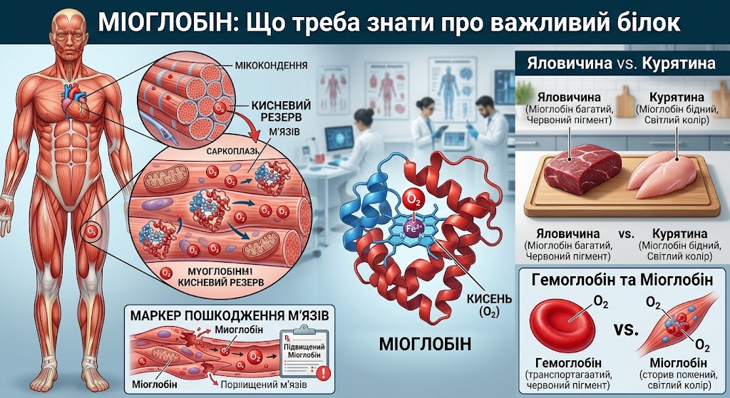 Міоглобін це кисневий резерв ваших м’язів