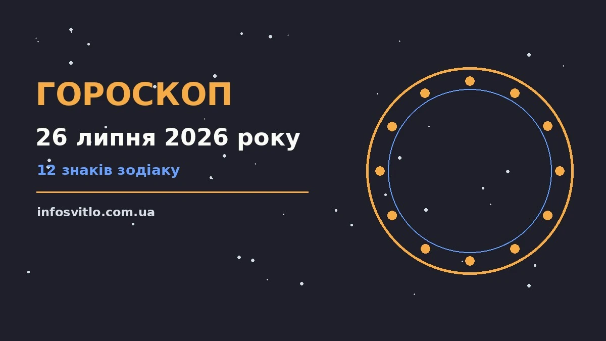 Гороскоп на 26 липня 2026 року: що підготували зорі для спокійних і точних рішень
