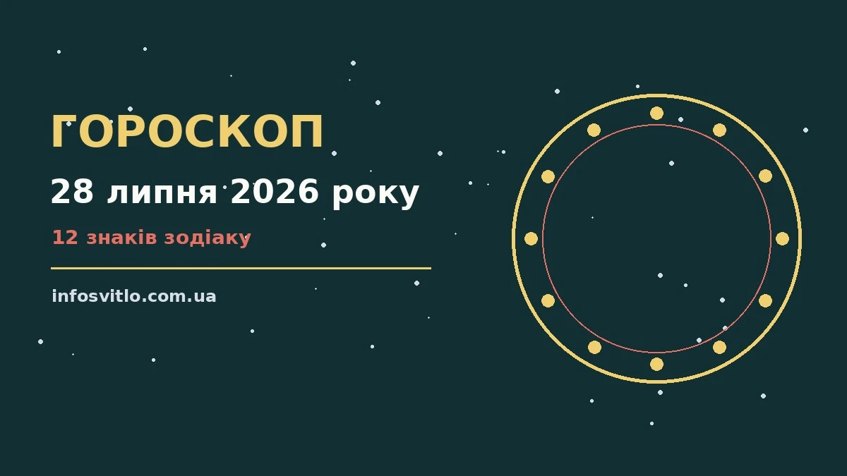 Гороскоп на 28 липня 2026 року: що підготували зорі для спокійних і точних рішень