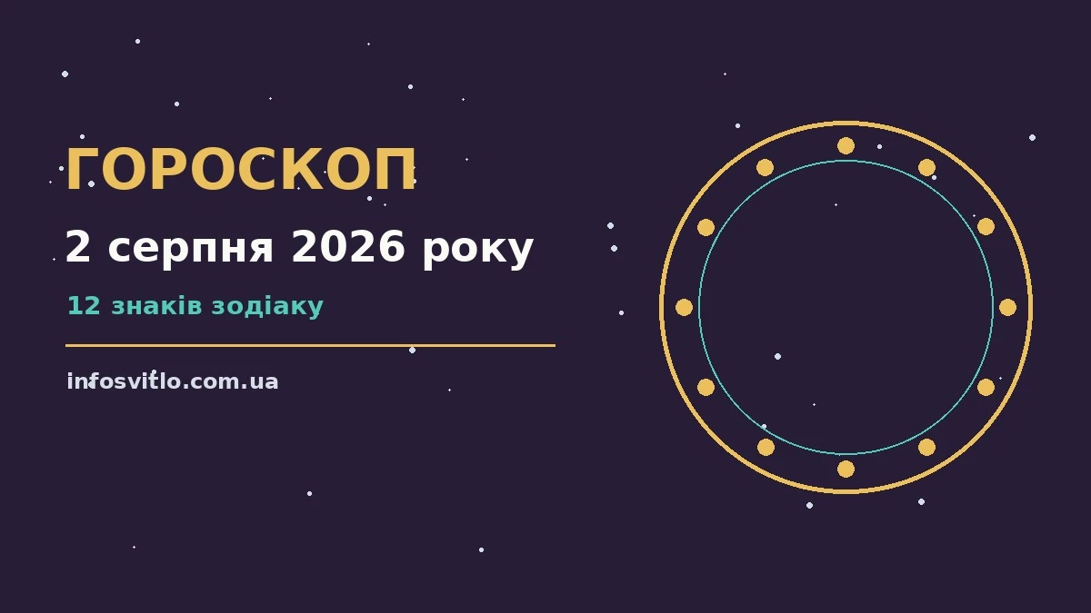Гороскоп на 2 серпня 2026 року: що підготували зорі для спокійних і точних рішень