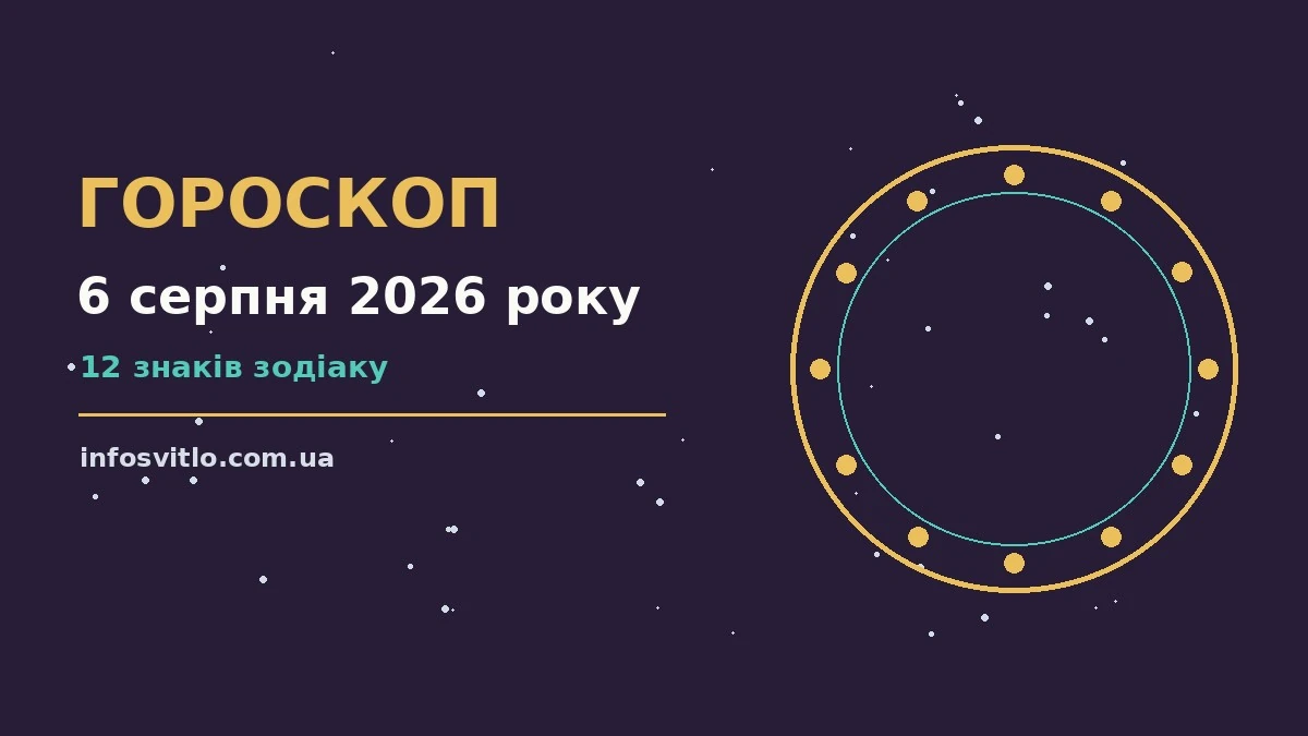 Гороскоп на 6 серпня 2026 року: що підготували зорі для спокійних і точних рішень