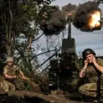 Мапа лінії фронту в Україні з виділеним Костянтинівським напрямком як найгарячішою ділянкою