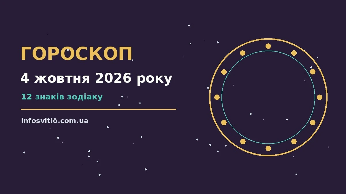 Гороскоп на 4 жовтня 2026 року: що підготували зорі для спокійних і точних рішень