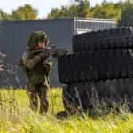 1 піхотна бригада Естонії на марші поблизу кордону з Росією (ілюстративне фото Міноборони Естонії)
