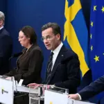 Прем'єр-міністр Швеції Ульф Крістерссон, міністр оборони Поль Йонсон, глава МЗС Марія Мальмер Стенергард та міністр юстиції